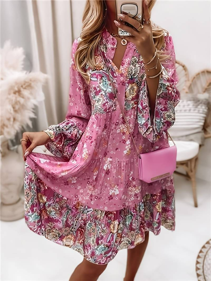 Gabriella Women's Boho Floral Print Dress