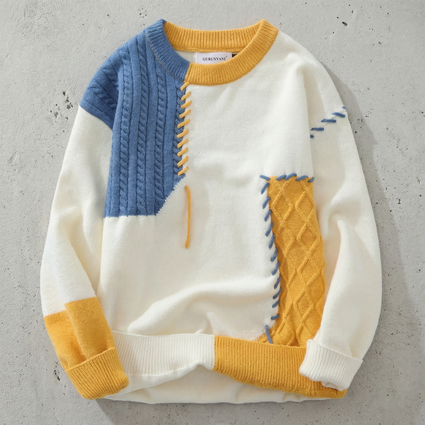 Lorenzo Men's Patchwork Sweater