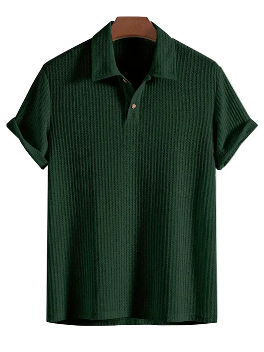 Men's Casual Polo Shirt Cotton Blue