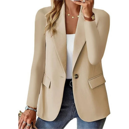 Women's Slim Fit Blazer Long Sleeve Buckle Detail