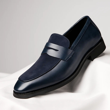 Nirvana Men's Italian Leather Penny Loafers