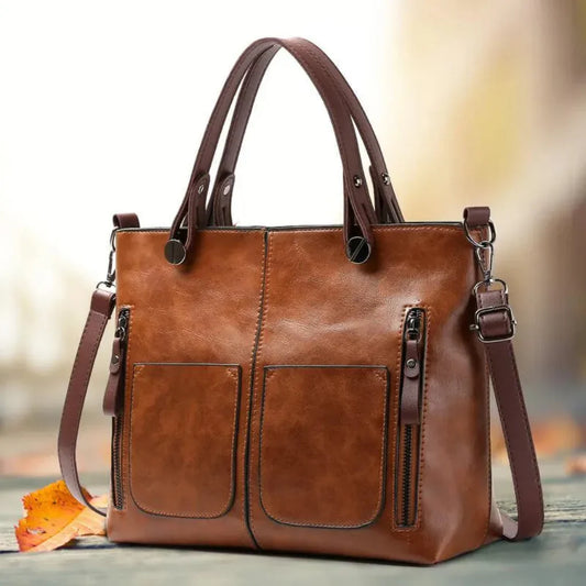 Women's Classic Leather Shoulder Bag