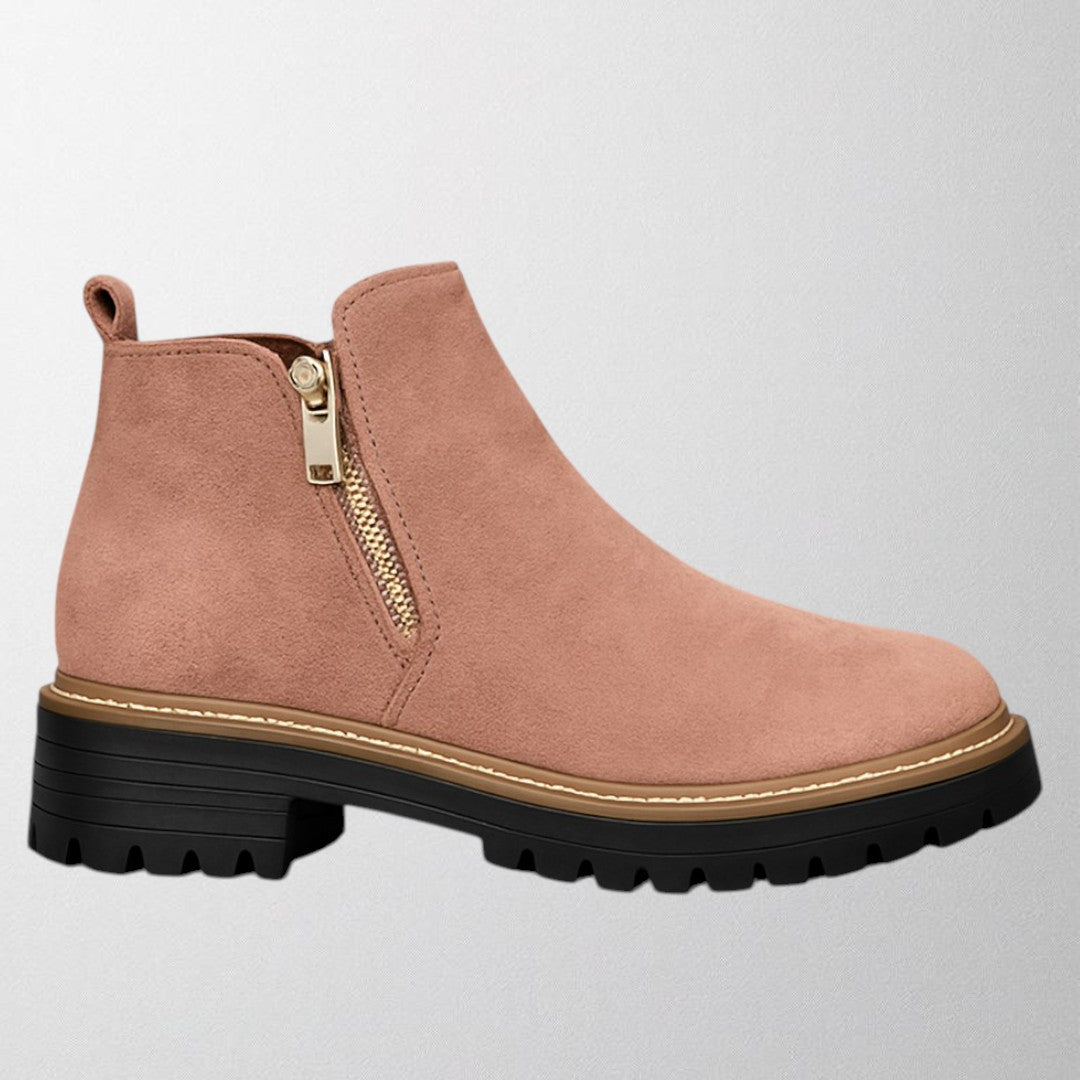 Women's Ankle Boots Zipper Lug Sole
