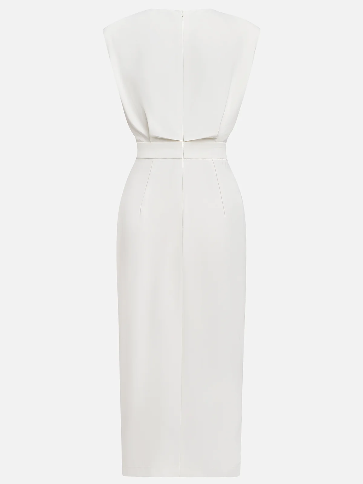 Isabella | Women’s Button Detail Sleeveless Midi Dress
