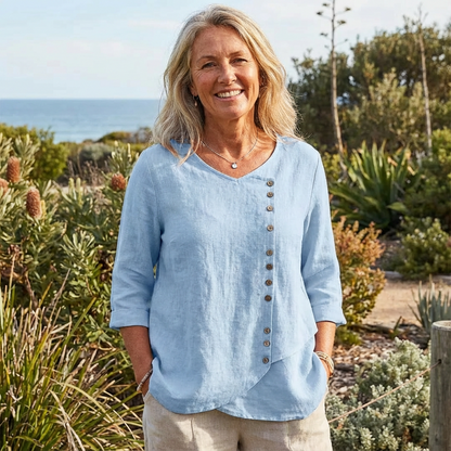 Elira | Women’s Casual Button Detail Summer Top