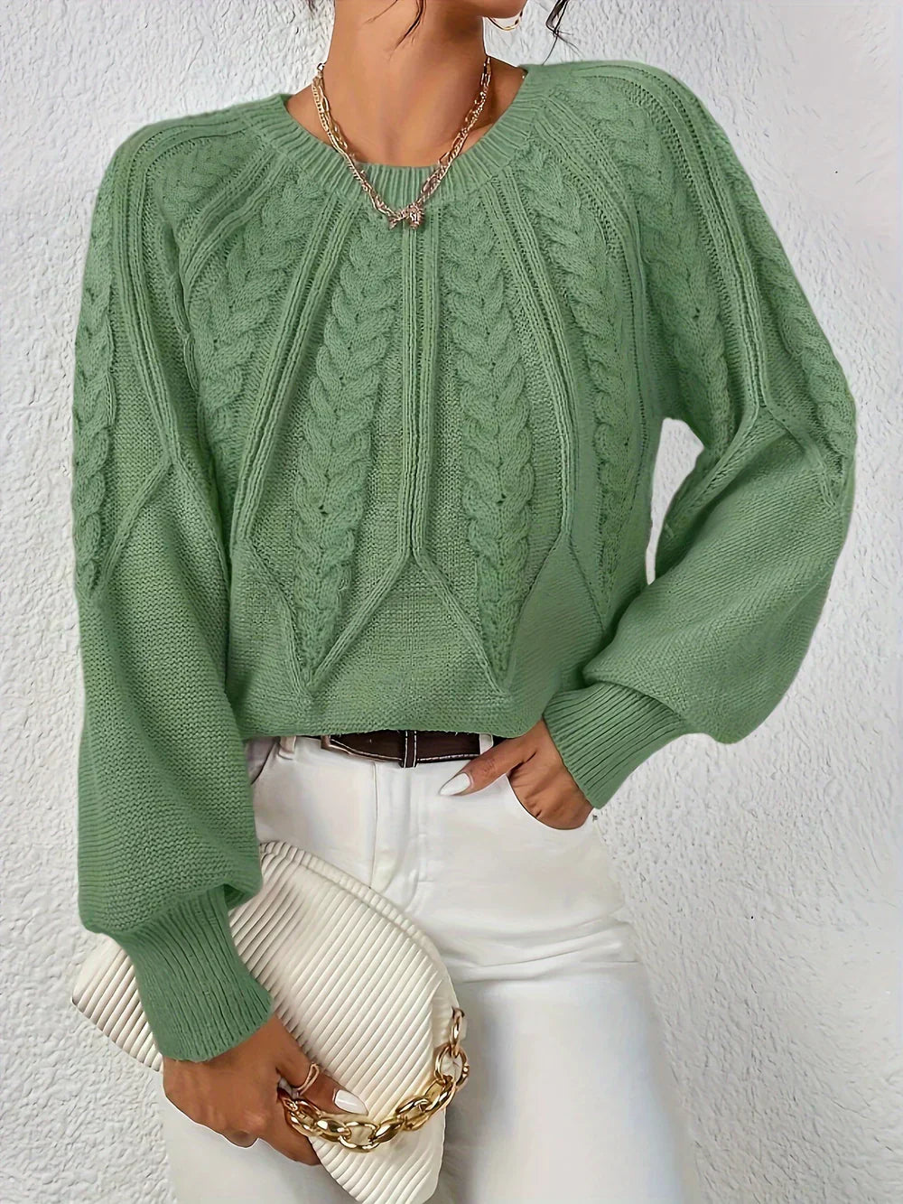 Women's Textured Crewneck Sweater