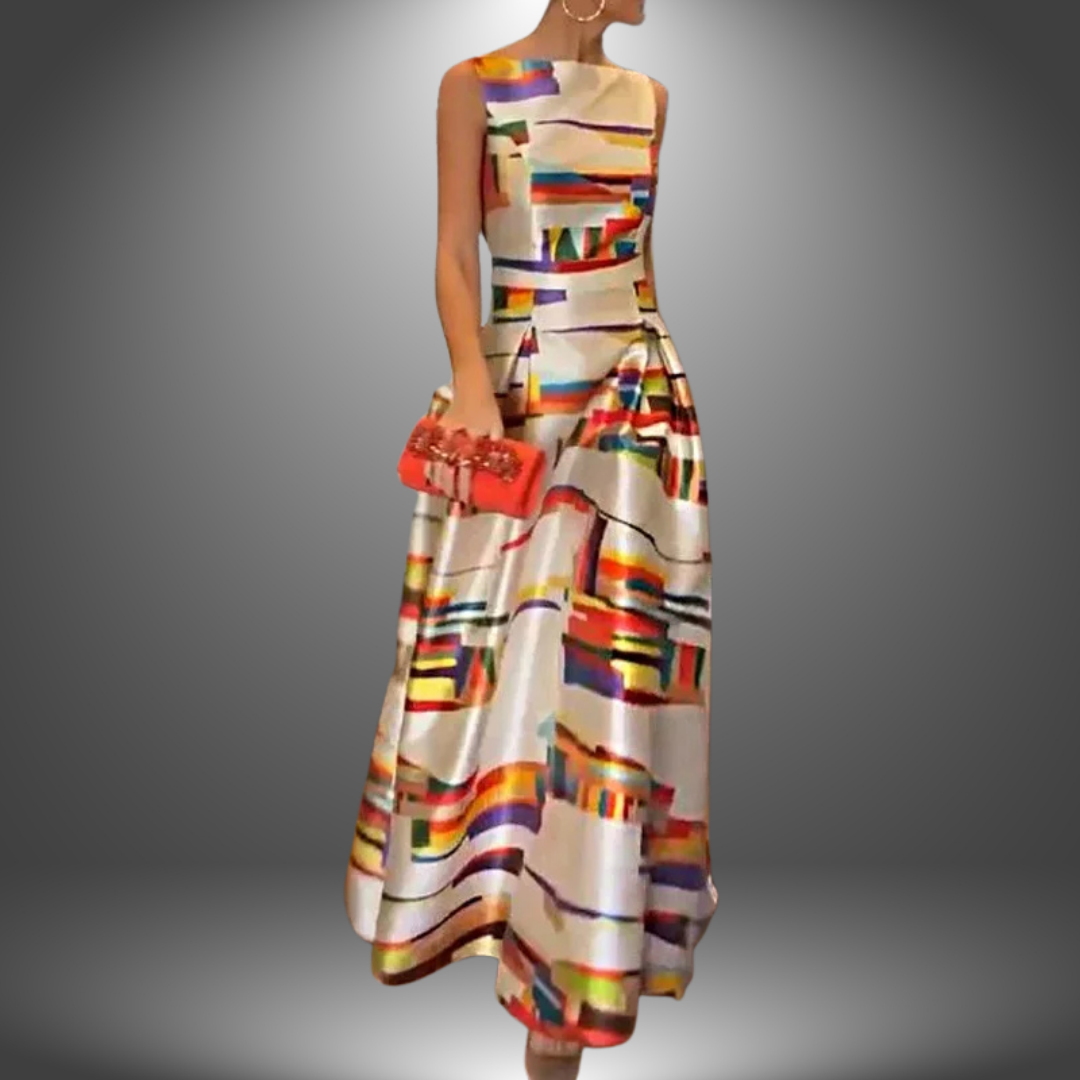 Women's Geometric Print Maxi Dress