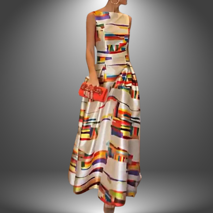 Women's Geometric Print Maxi Dress