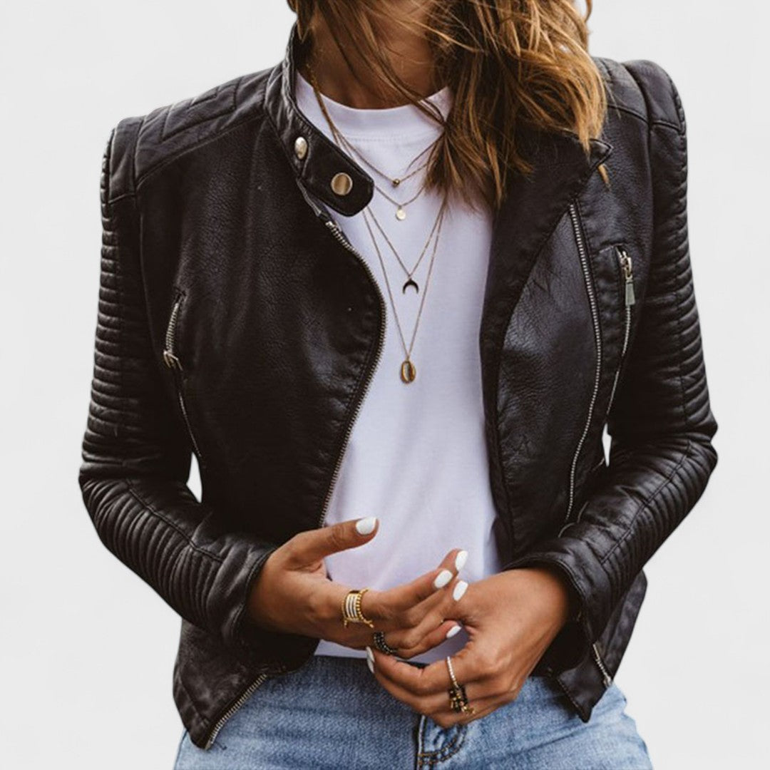 Women's Quilted Moto Jacket