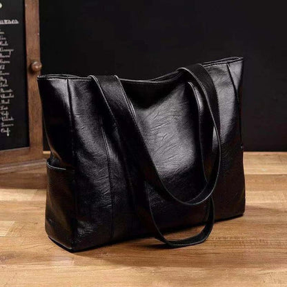 Vintage Leather Shoulder Handbag Classic Brown