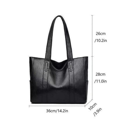 Vintage Leather Shoulder Handbag Classic Brown