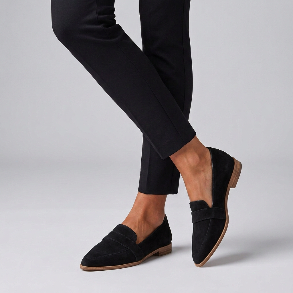 Comfort Loafers Pointed Toe Leather Brown