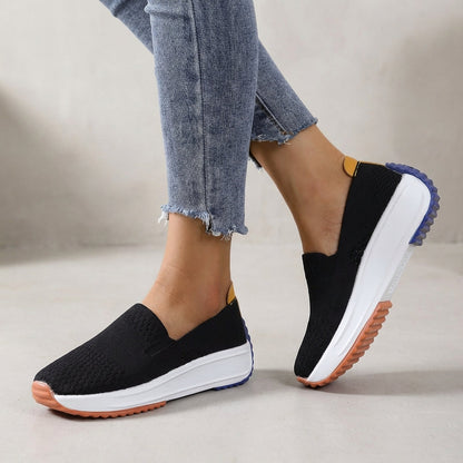 Orthopedic Slip-On Sneakers Platform Knit
