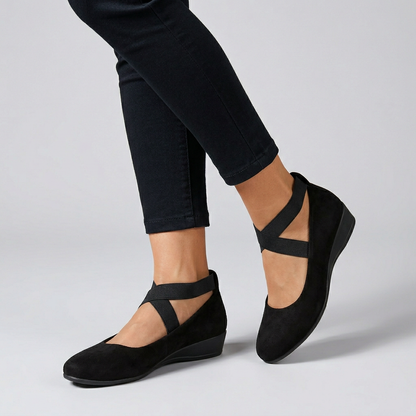Women's Orthopedic Flats Cross-Strap Support