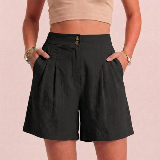 Women's Paperbag Waist Shorts Tailored Pockets