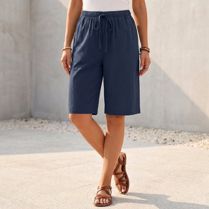 Men's Relaxed Fit Bermuda Shorts Drawstring Waist