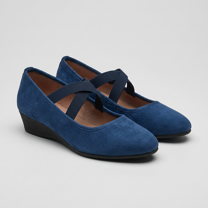 Women's Comfort Flats Cross-Strap Support