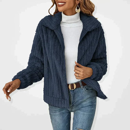 Women's Zip Front Jacket Spread Collar