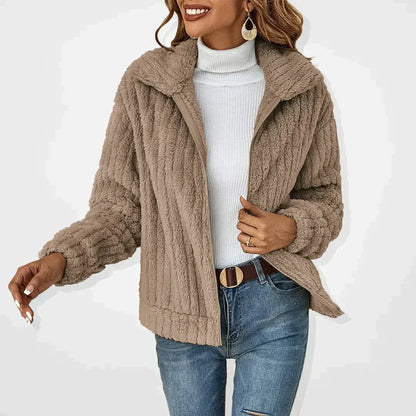 Women's Fluffy Long Sleeve Cardigan