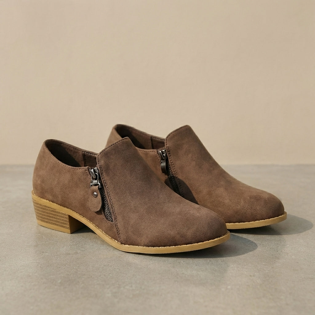 Women's Ankle Boots Comfort Low Heel Almond Toe