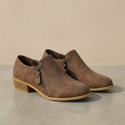 Women's Ankle Boots Comfort Low Heel Almond Toe
