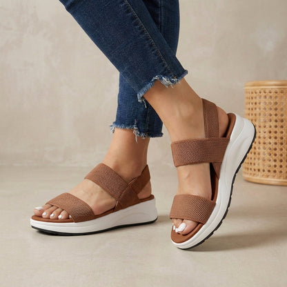 Comfort Platform Sandals Elastic Strap Comfortable
