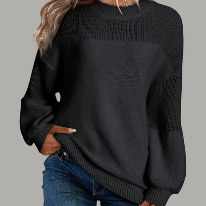 Women's Textured Crewneck Oversized Sweater