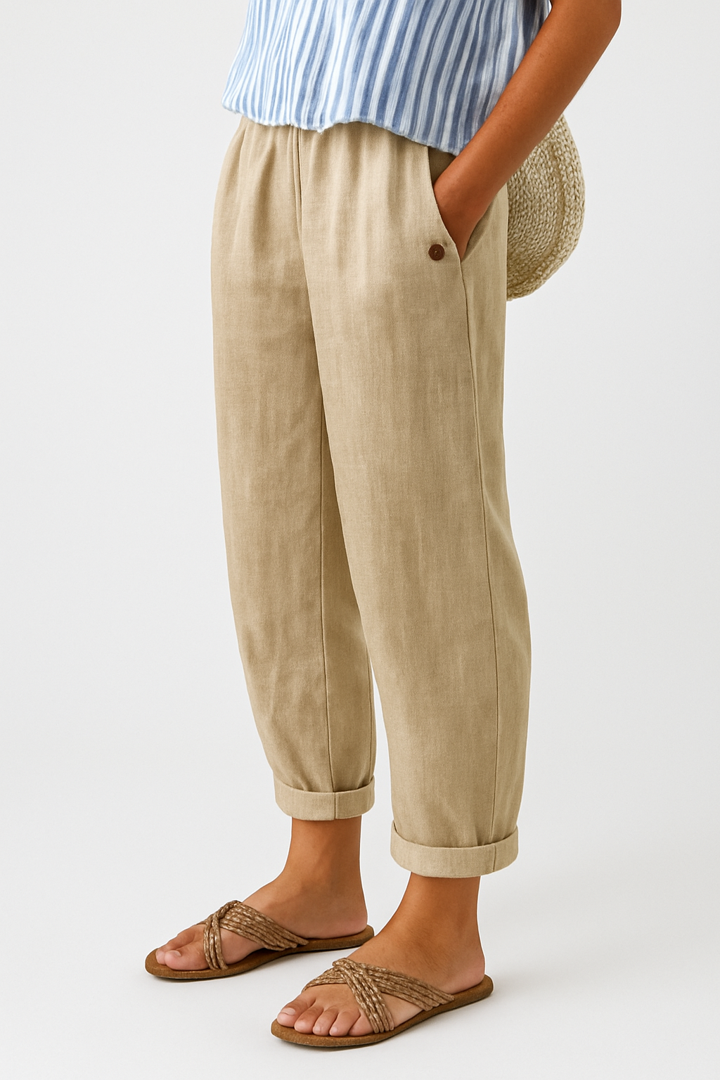 Taylor | Women Relaxed Pocket Cuffed Casual Pants