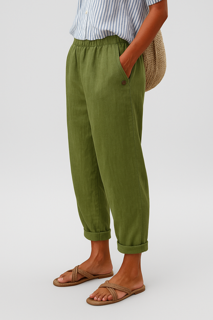 Women's High Waist Ankle Trousers