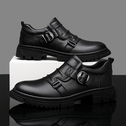 Men's Leather Monk Strap Shoes