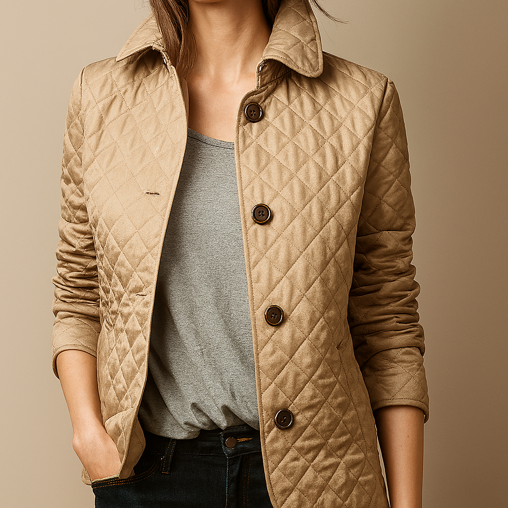 Women's Quilted Button Jacket