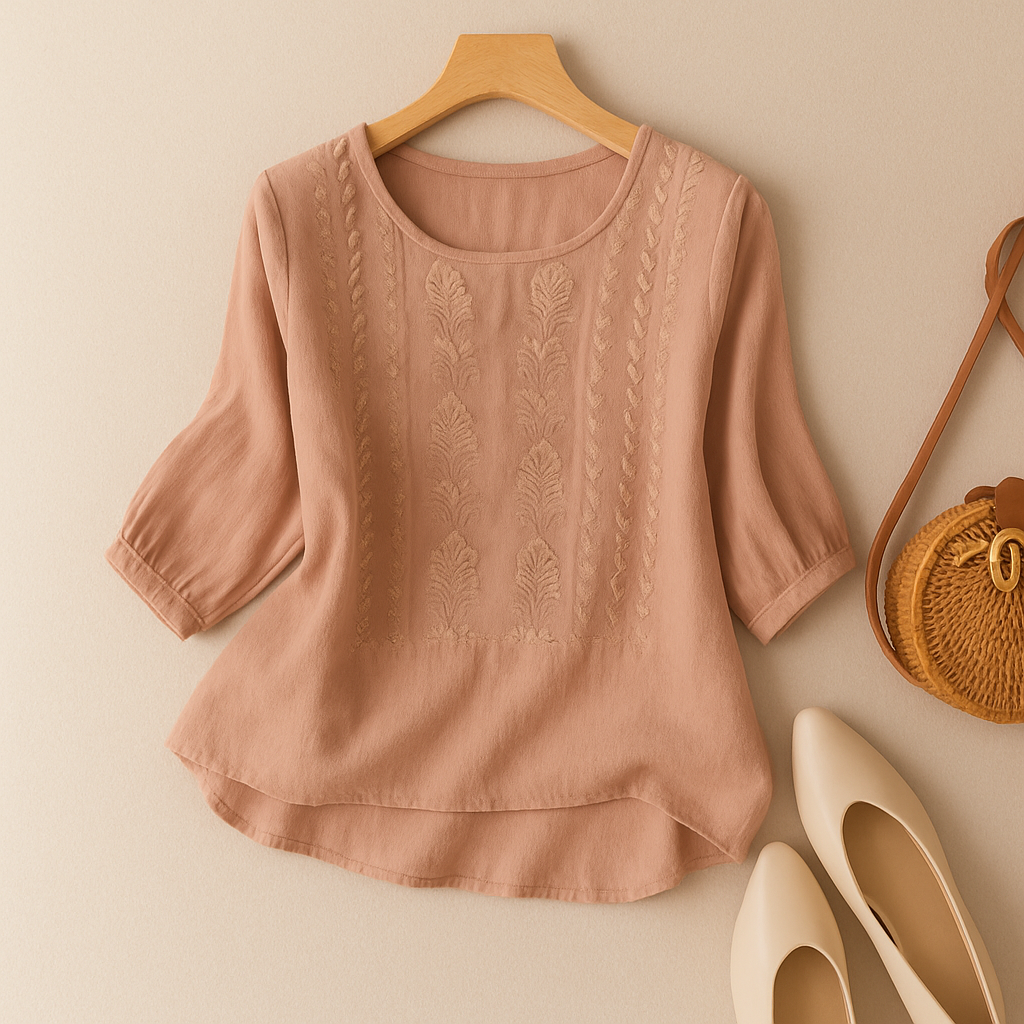 Abigail | Women Embroidered Round Neck Blouse