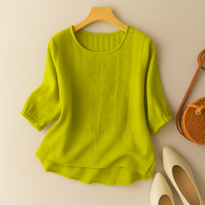 Abigail | Women Embroidered Round Neck Blouse