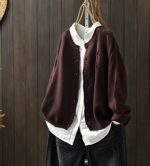 Women's Button Up Cardigan Long Sleeves