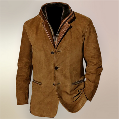 Men's Vintage Leather Jacket Autumn Brown