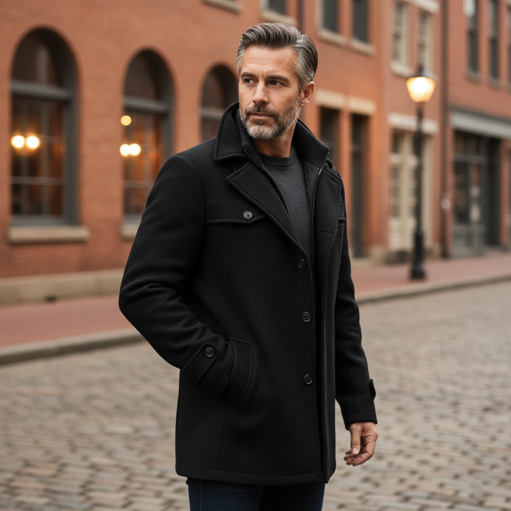 Marvin Men's Wool Blend Overcoat