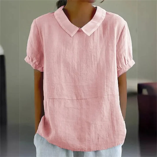Women's Linen Collared Blouse