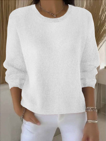 Women's Crewneck Sweater Long Sleeve Knit