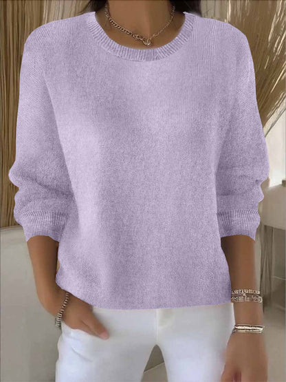 Women's Crewneck Sweater Long Sleeve Knit