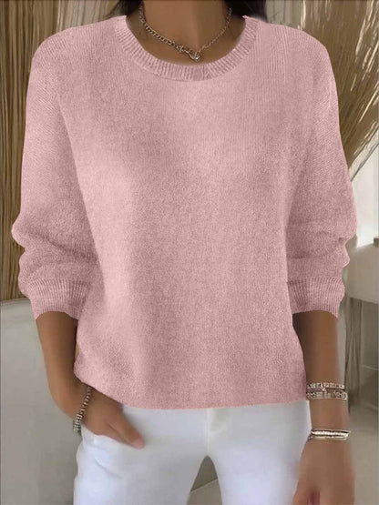Women's Crewneck Sweater Long Sleeve Knit
