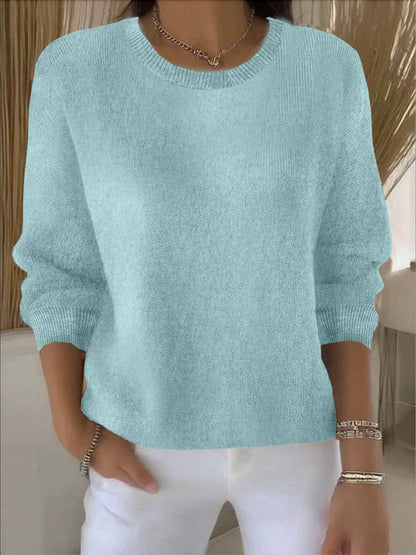Women's Crewneck Sweater Long Sleeve Knit