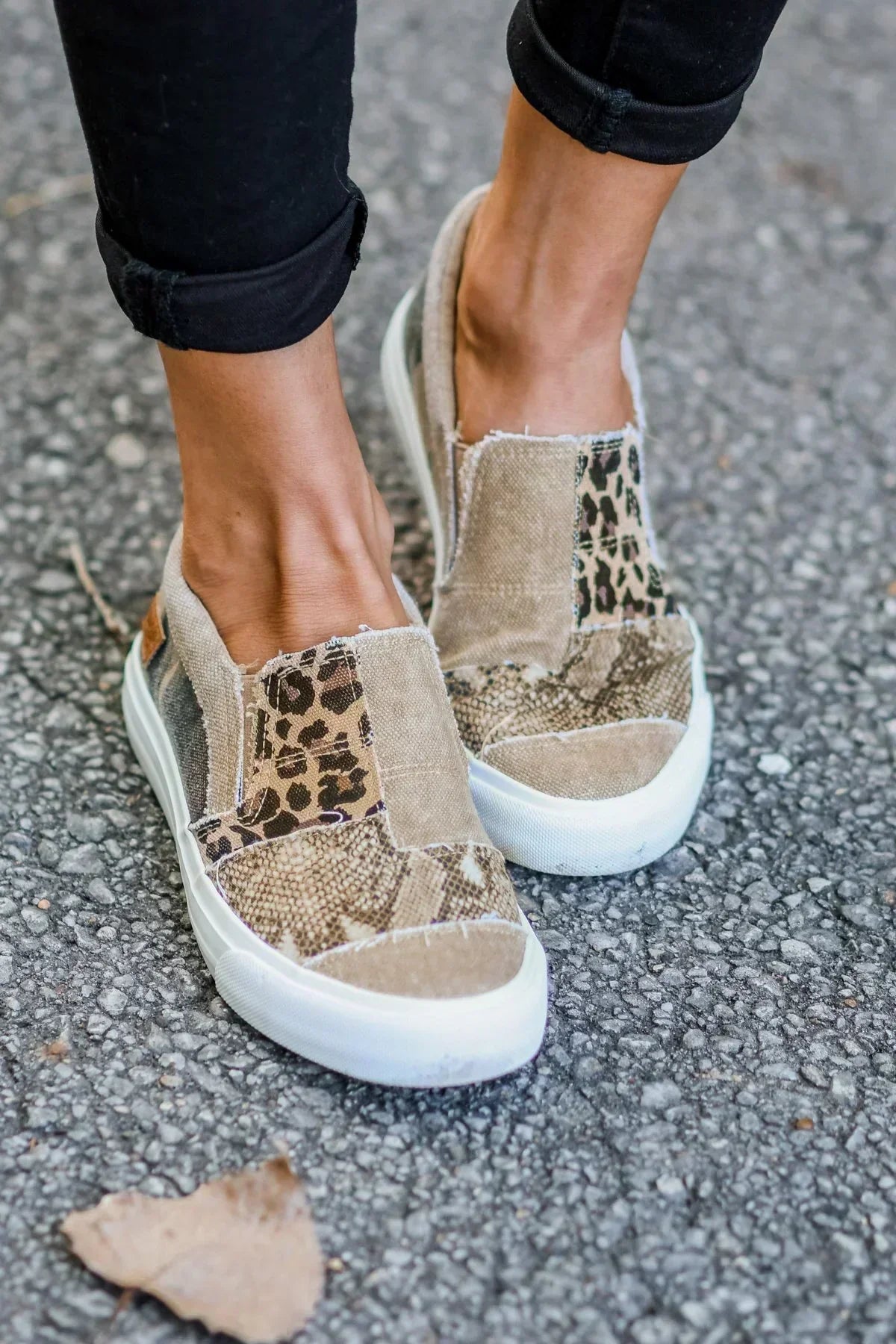 Women's Patterned Slip-On Sneakers
