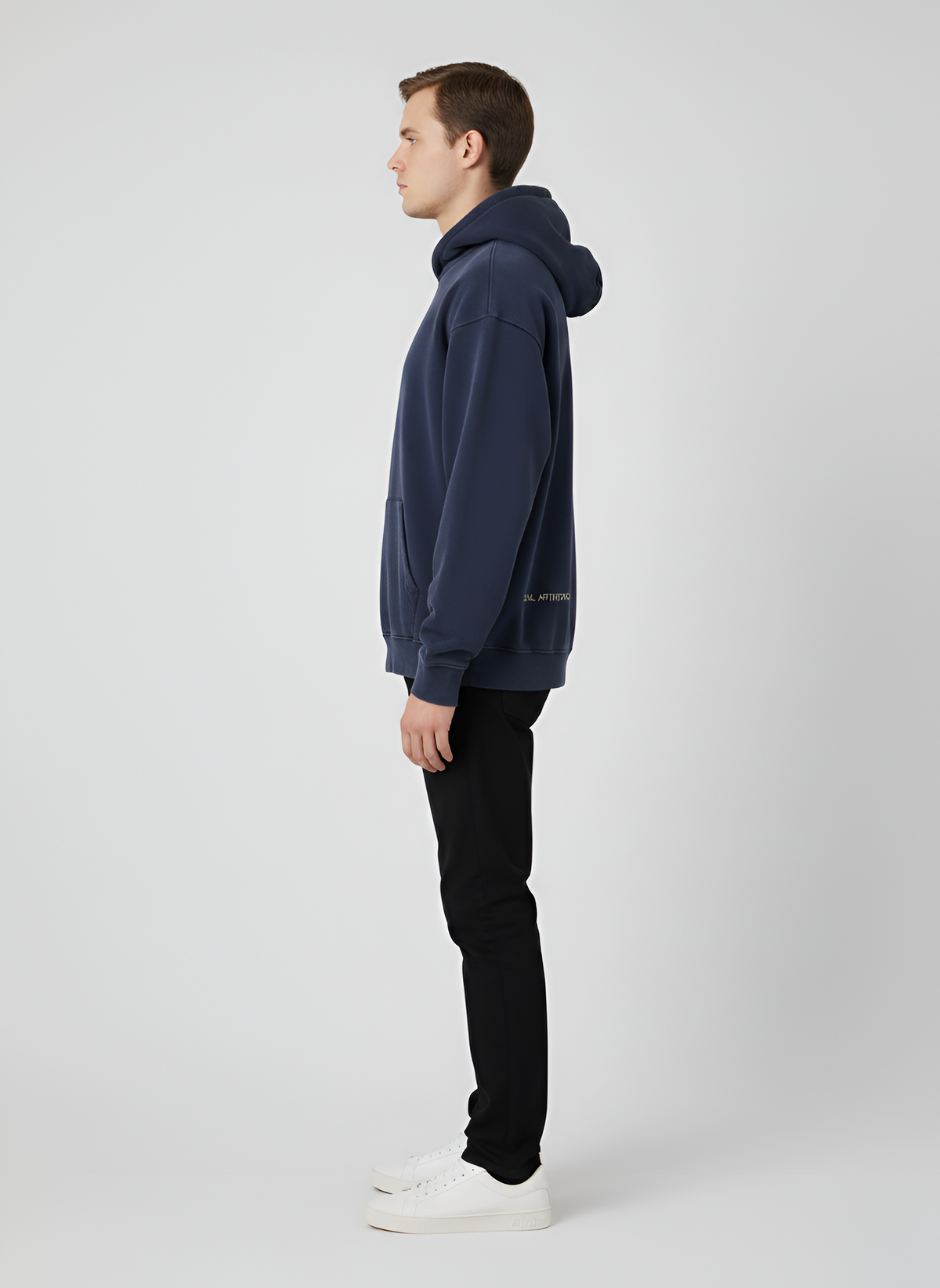 Unisex Cotton Hoodie Pullover Sweatshirt Front Print Kangaroo Pocket