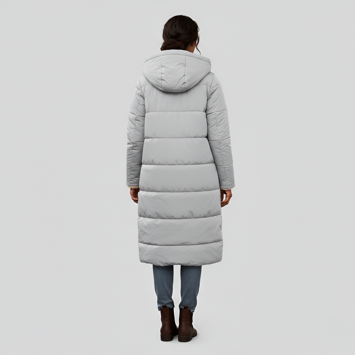 Women's Hooded Winter Coat Faux Fur Lined Insulated Jacket