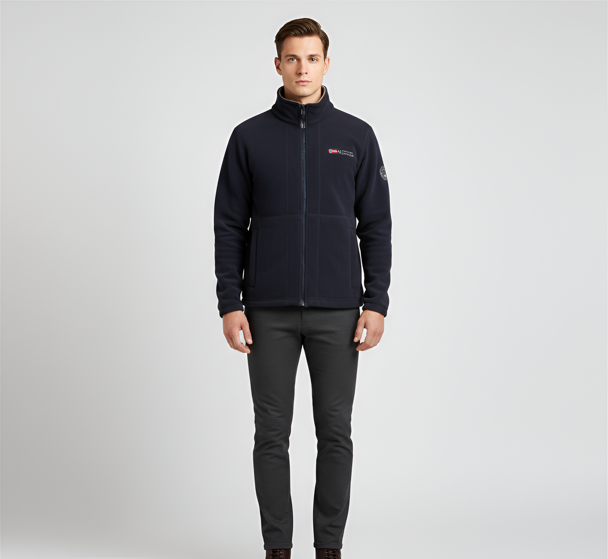 Men's Full Zip Fleece Jacket With Pockets