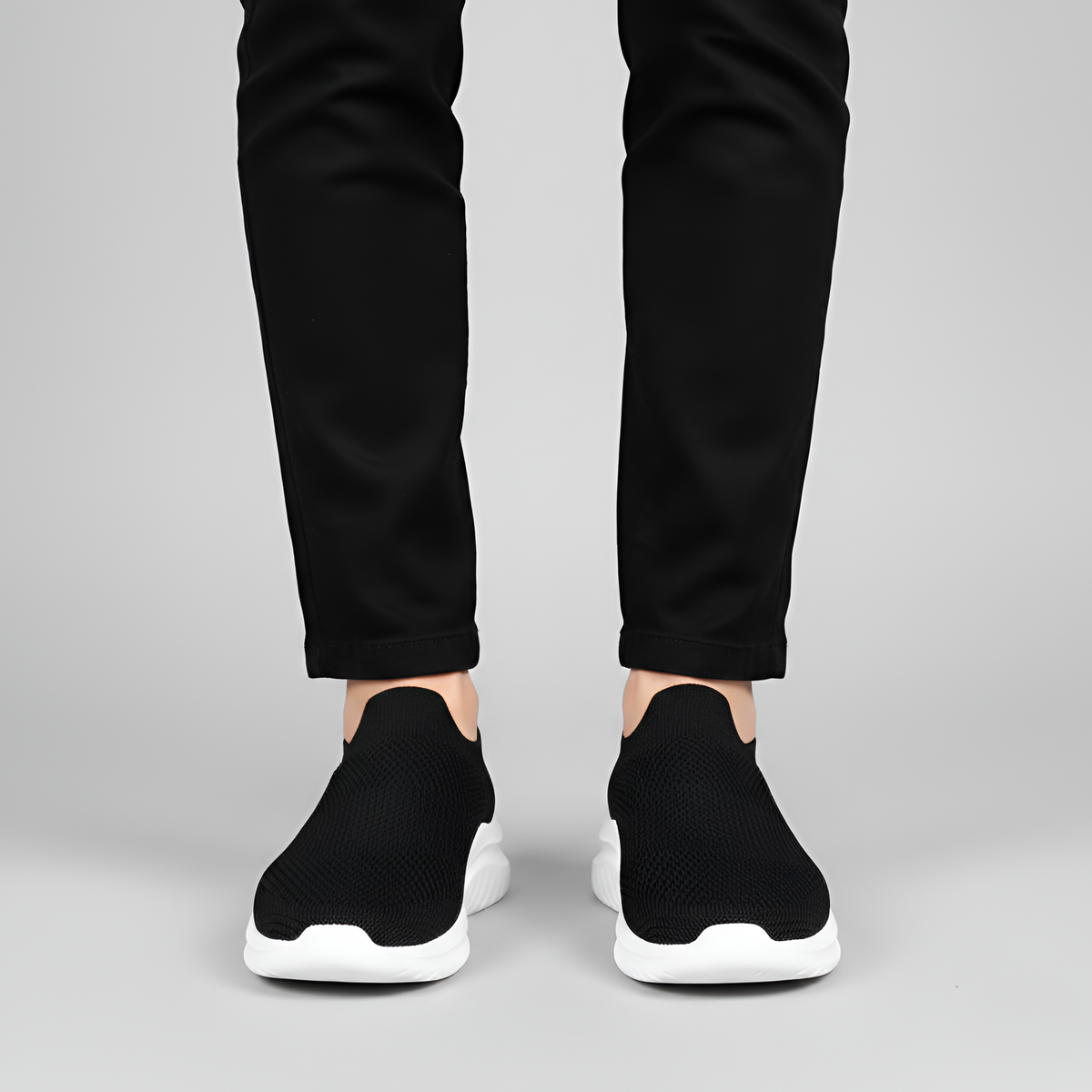 Men's Knit Sneakers Lightweight Slip-On Shoes