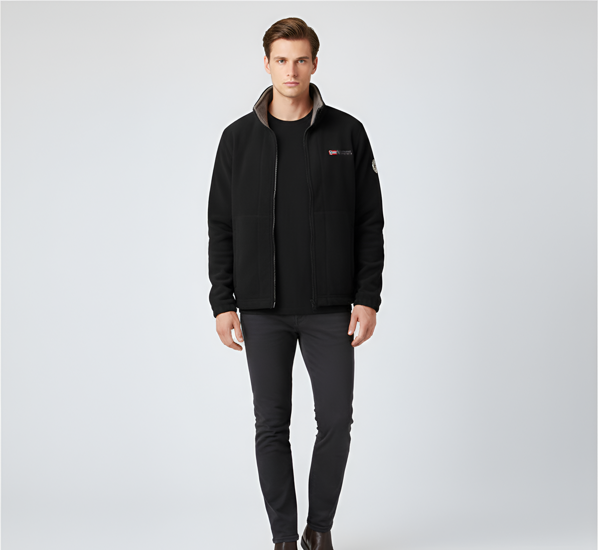 Men's Full Zip Fleece Jacket With Pockets