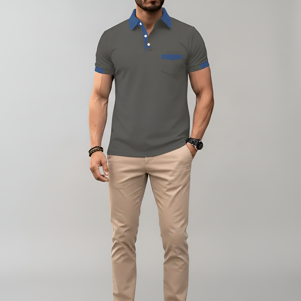 Men's Cotton Polo Shirt Short Sleeve Casual Fit