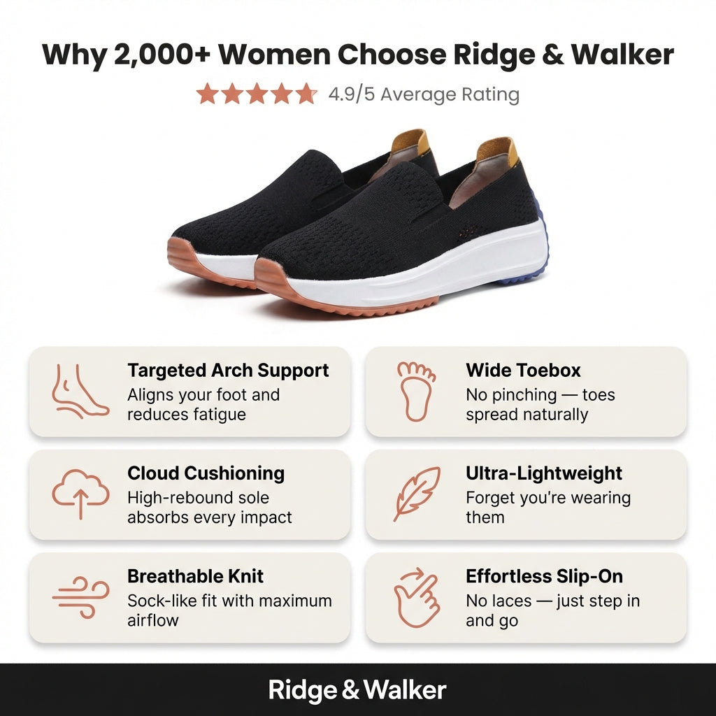 Comfort Slip-On Sneakers Platform Knit