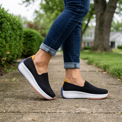 Comfort Slip-On Sneakers Platform Knit